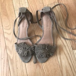 Madewell block heel with ties